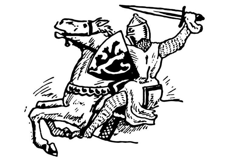 Coloring page: Knight (Fantasy and Adventure Characters) #86962 - Free Printable Coloring Pages