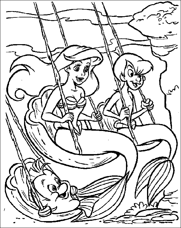 Coloring page: Mermaid (Fantasy and Adventure Characters) #147227 - Free Printable Coloring Pages