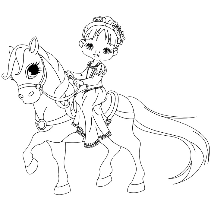 Coloring page: Princess (Fantasy and Adventure Characters) #85322 - Free Printable Coloring Pages