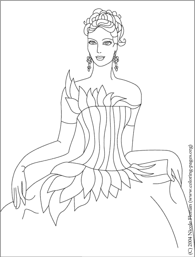 Coloring page: Princess (Fantasy and Adventure Characters) #85460 - Free Printable Coloring Pages