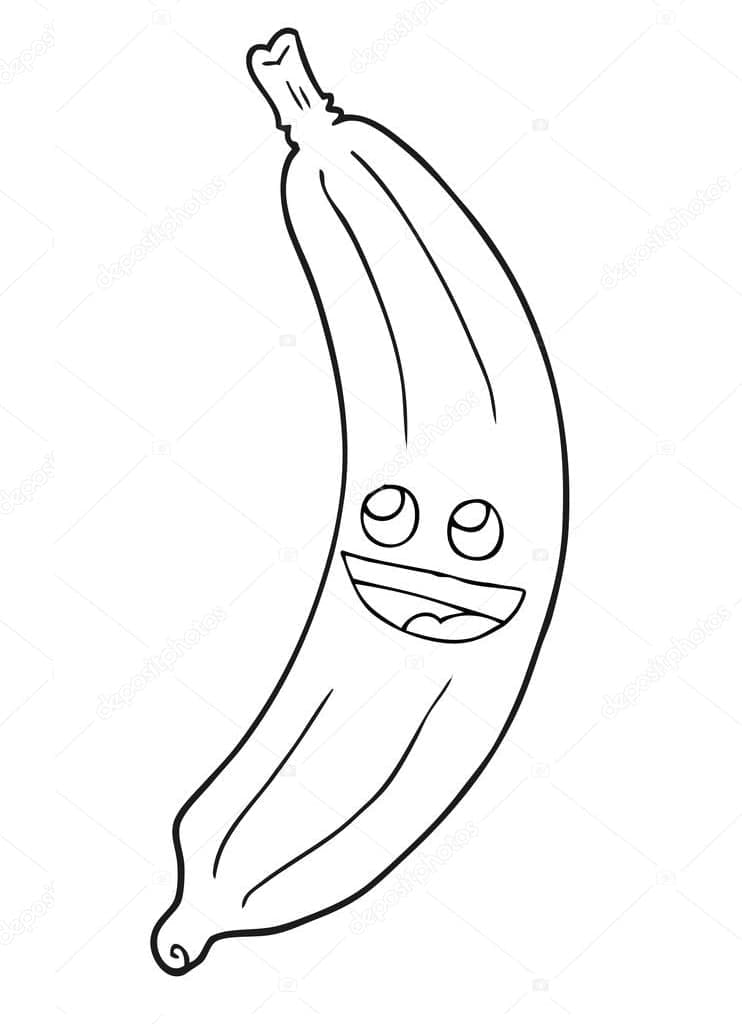 Coloring page: Banana (Food and Nutrition) #199037 - Free Printable Coloring Pages