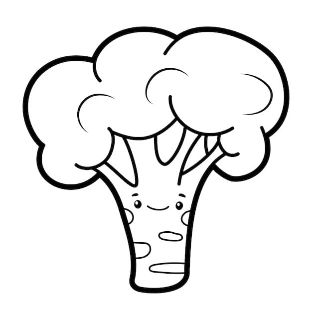 Free printable Broccoli coloring page #203717 from Food and Nutrition collection
