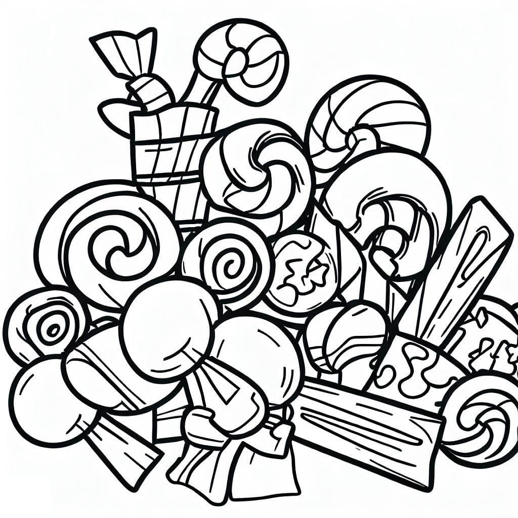 Free printable Candy coloring page #190787 from Food and Nutrition collection