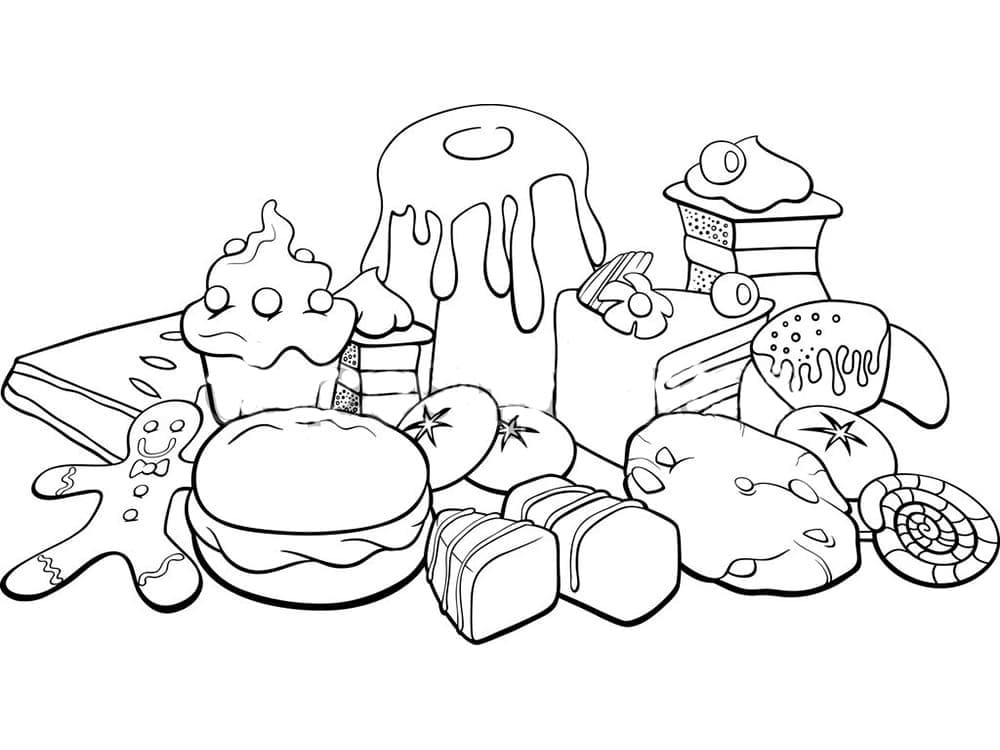 Free printable Candy coloring page #190793 from Food and Nutrition collection
