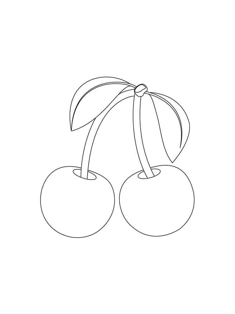 Free printable Cherry coloring page #190087 from Food and Nutrition collection
