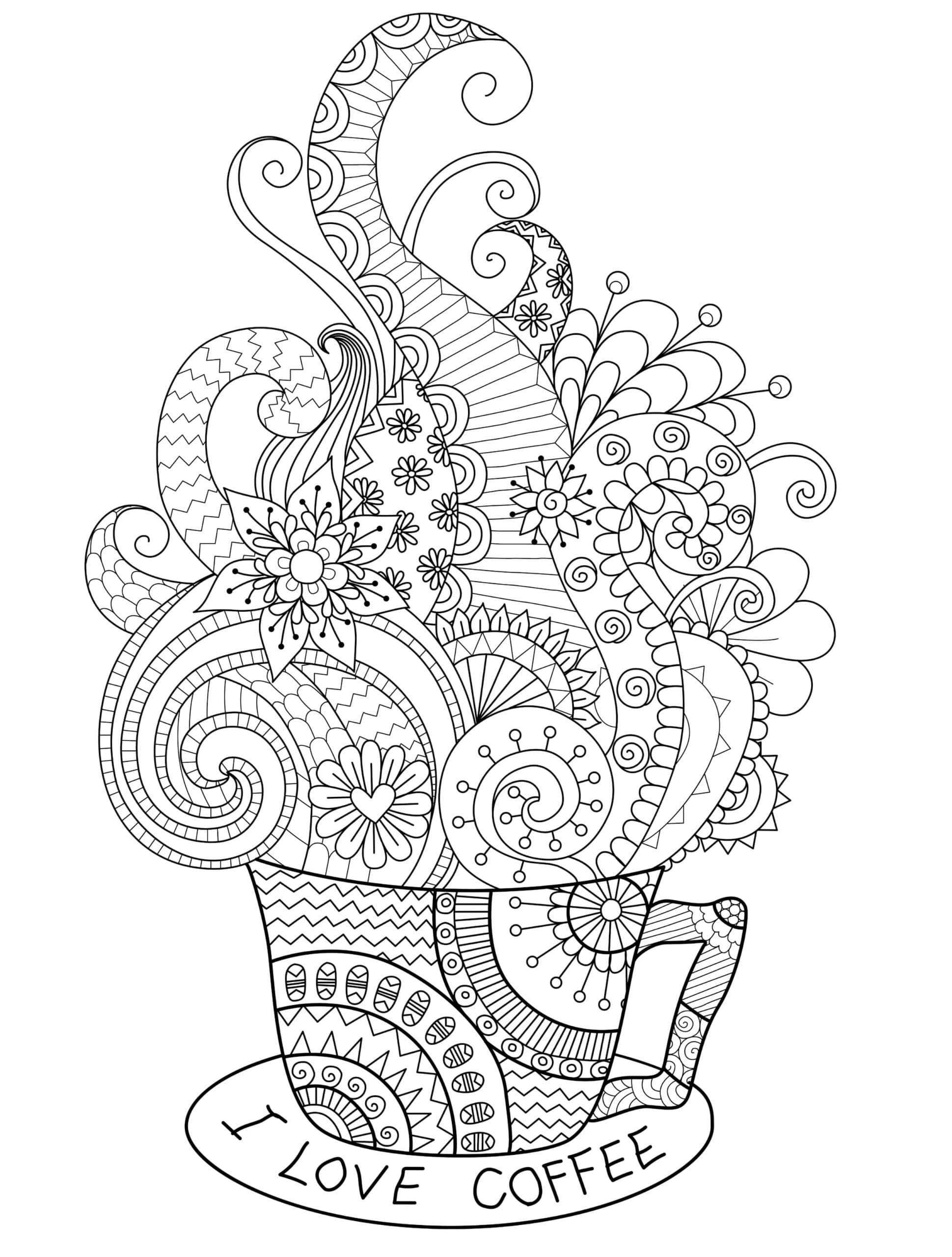 Free printable Coffee coloring page #210520 from Food and Nutrition collection