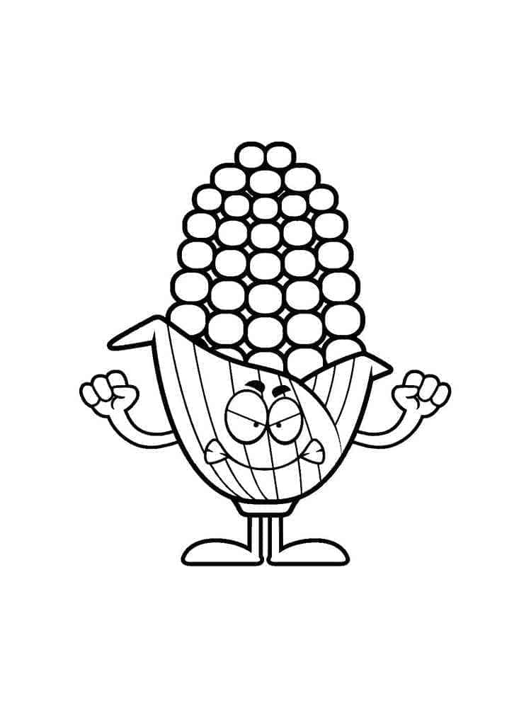 Coloring page: Corn (Food and Nutrition) #207456 - Free Printable Coloring Pages