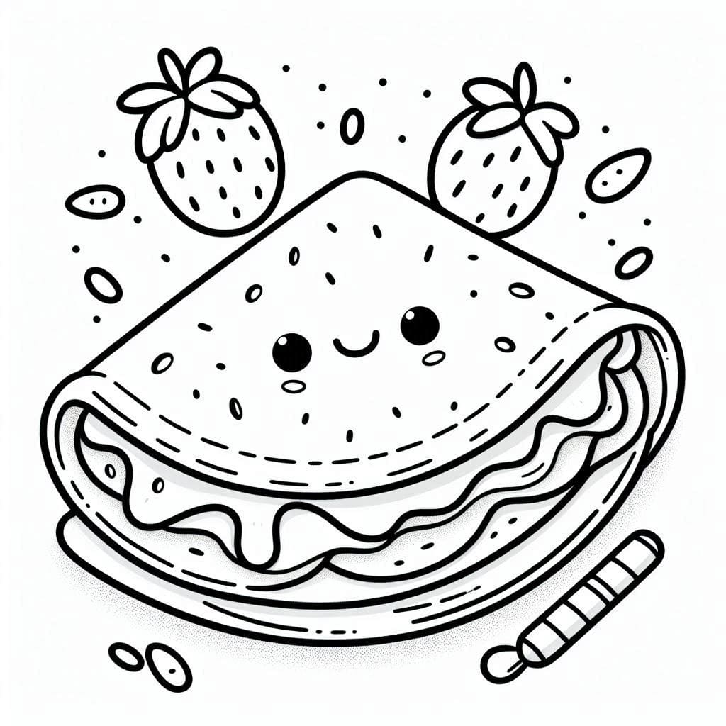 Free printable Crepes coloring page #220656 from Food and Nutrition collection Free printable Crepes coloring page #220656 from Food and Nutrition collection