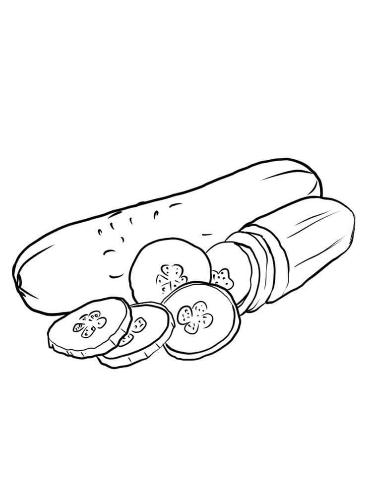 Free printable Cucumber coloring page #207533 from Food and Nutrition collection