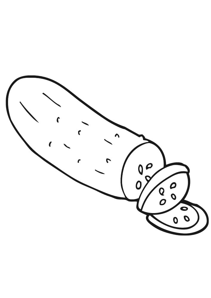 Free printable Cucumber coloring page #207538 from Food and Nutrition collection