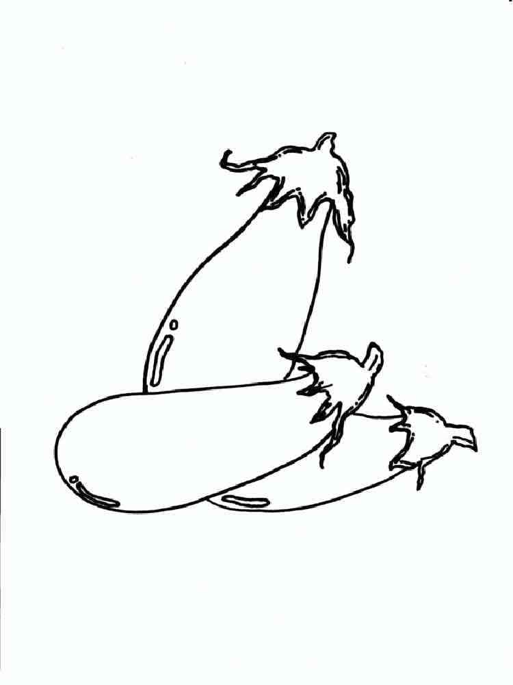 Free printable Eggplant coloring page #207483 from Food and Nutrition collection