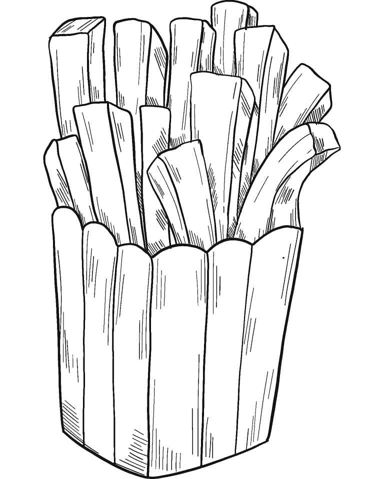 Coloring page: French Fries (Food and Nutrition) #209081 - Free Printable Coloring Pages