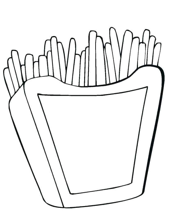 Free printable French Fries coloring page #209097 from Food and Nutrition collection