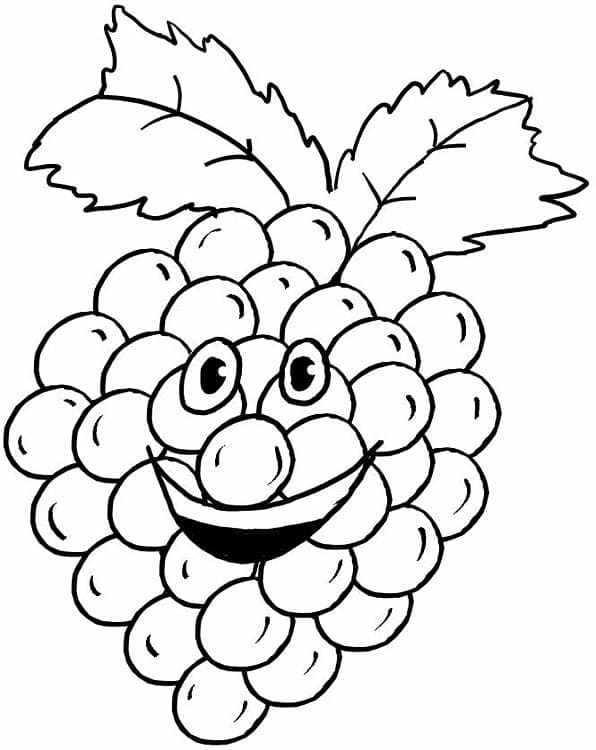 Coloring page: Grapes (Food and Nutrition) #212409 - Free Printable Coloring Pages