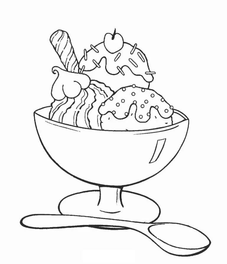 Free printable Ice Cream coloring page #177642 from Food and Nutrition collection