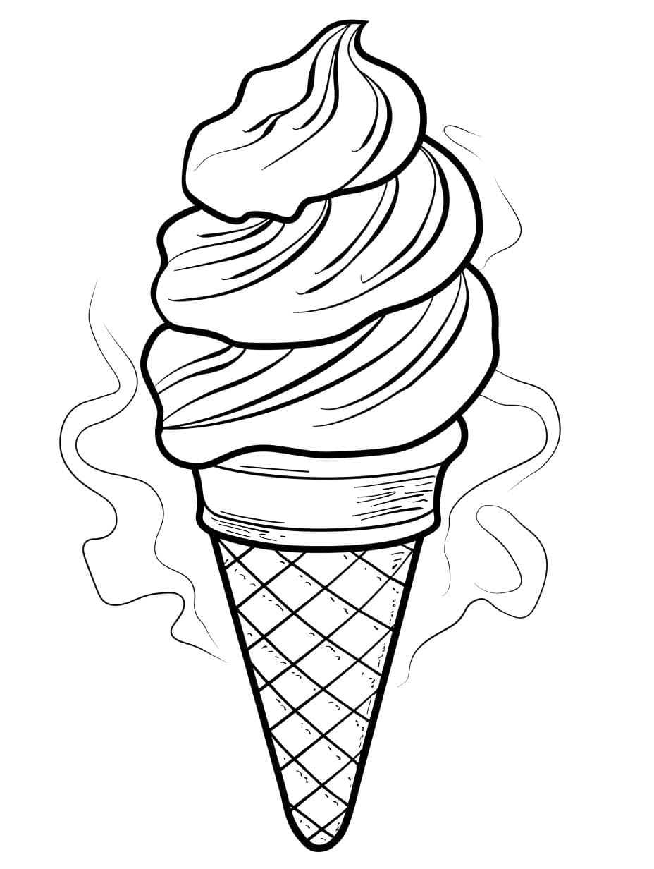 Free printable Ice Cream coloring page #218951 from Food and Nutrition collection