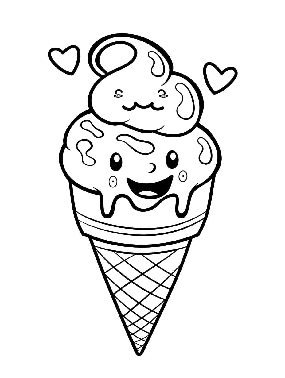 Free printable Ice Cream coloring page #218963 from Food and Nutrition collection
