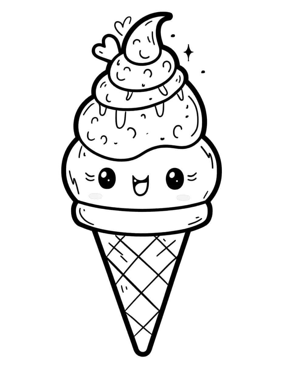 Free printable Ice Cream coloring page #218965 from Food and Nutrition collection