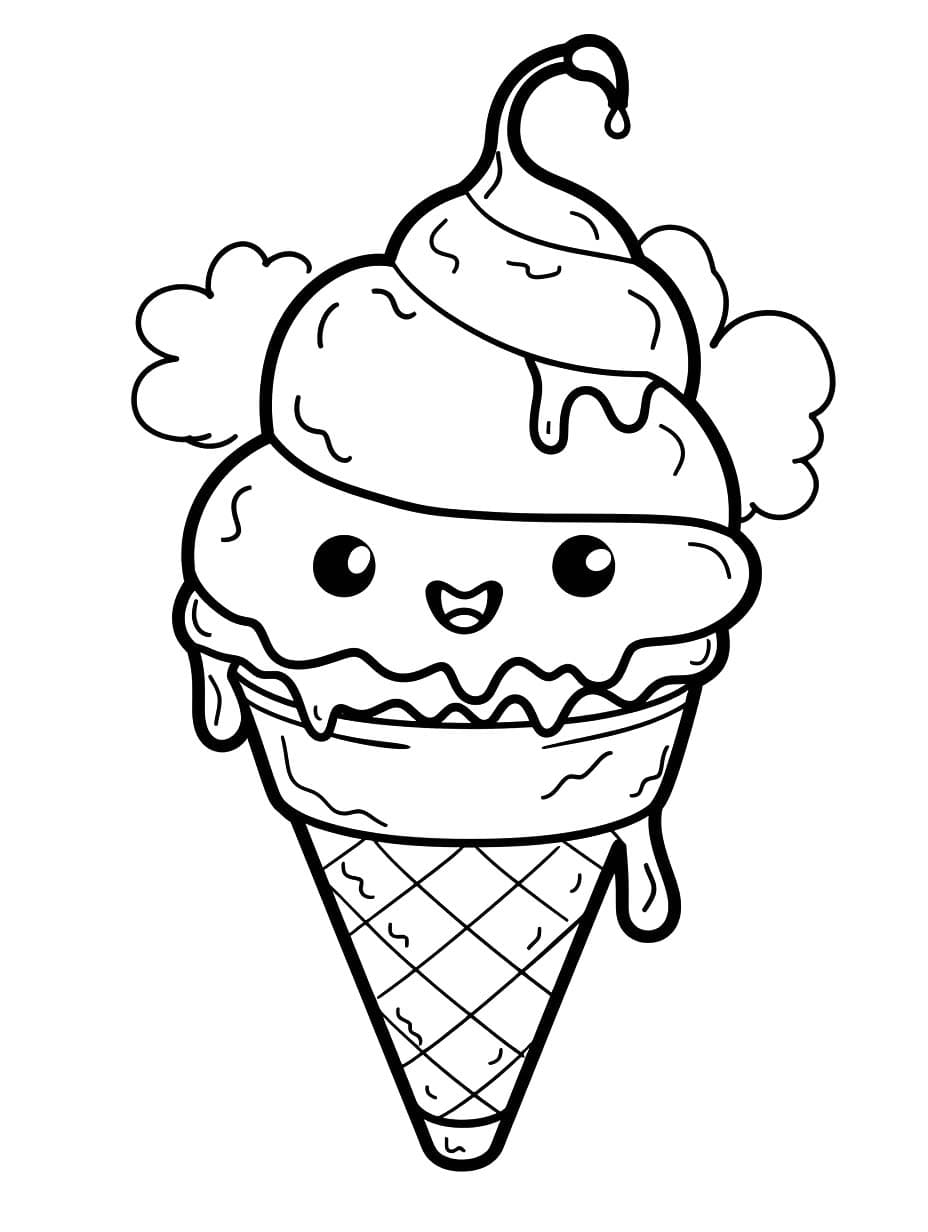 Free printable Ice Cream coloring page #218966 from Food and Nutrition collection