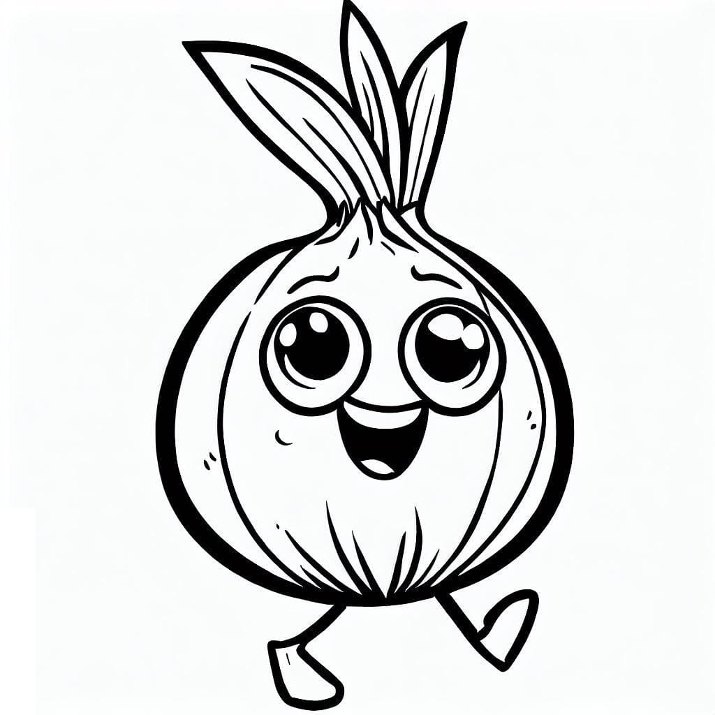 Free printable Onion coloring page #186580 from Food and Nutrition collection