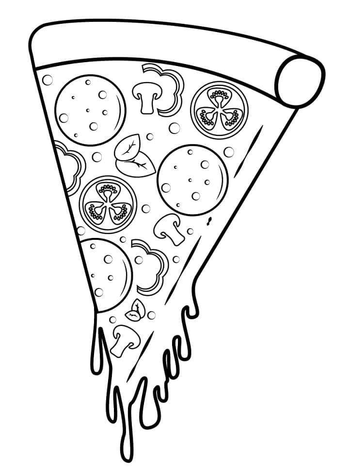 Free printable Pizza coloring page #197400 from Food and Nutrition collection