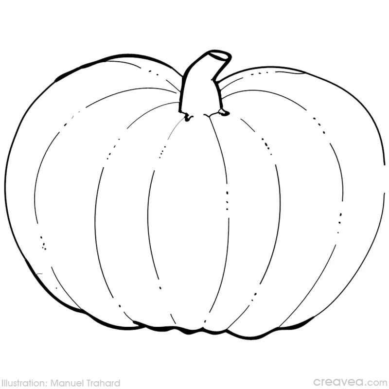 Free printable Pumpkin coloring page #166939 from Food and Nutrition collection