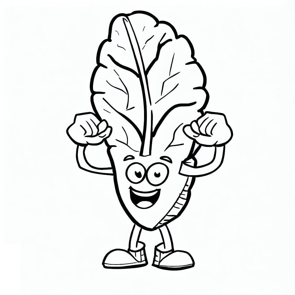 Free printable Spinach coloring page #187649 from Food and Nutrition collection