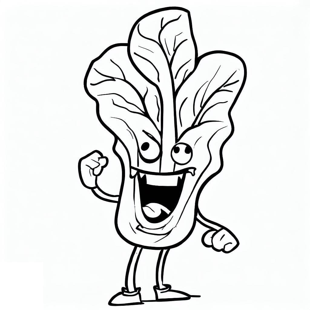Free printable Spinach coloring page #187650 from Food and Nutrition collection