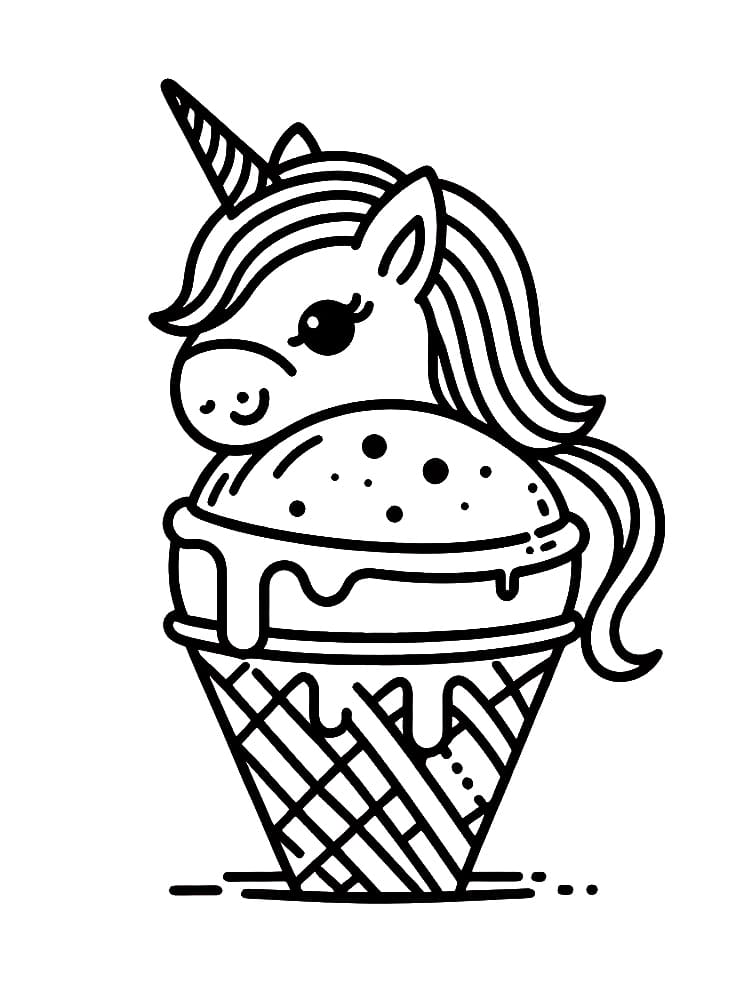 Free printable Unicorn Ice Cream coloring page #211768 from Food and Nutrition collection Free printable Unicorn Ice Cream coloring page #211768 from Food and Nutrition collection