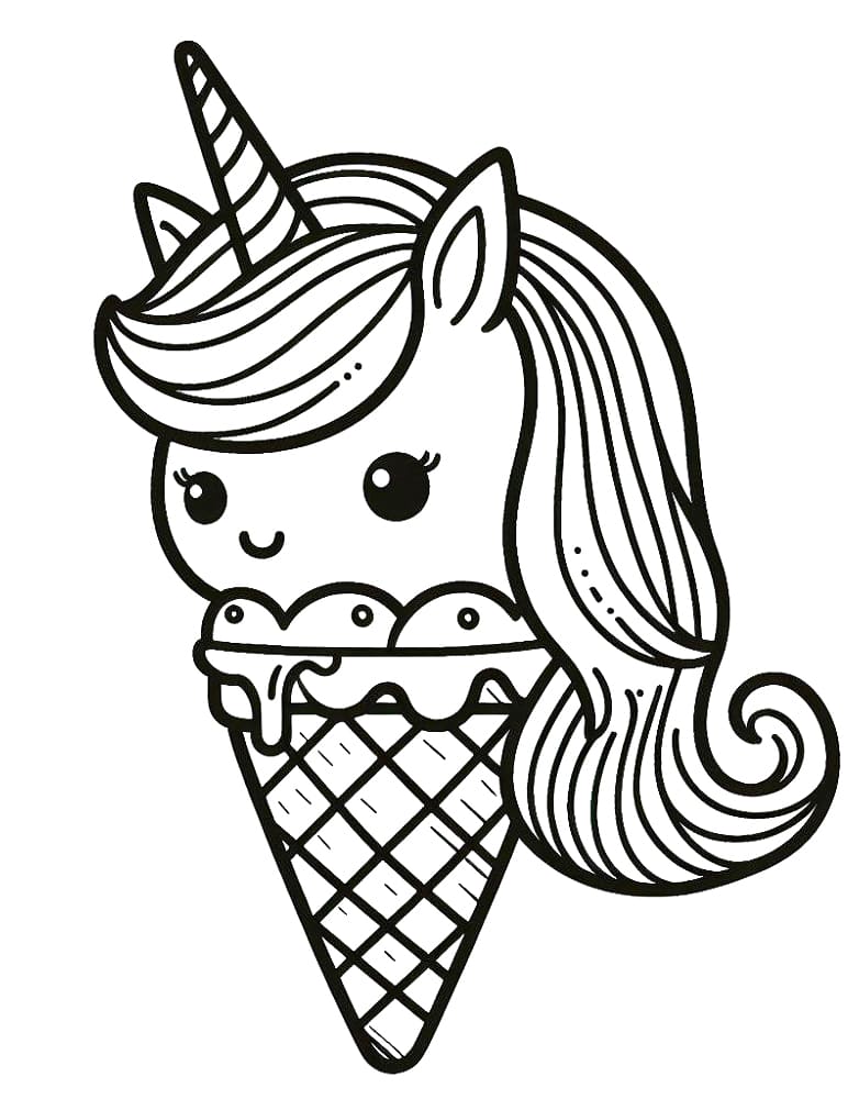 Free printable Unicorn Ice Cream coloring page #211769 from Food and Nutrition collection Free printable Unicorn Ice Cream coloring page #211769 from Food and Nutrition collection