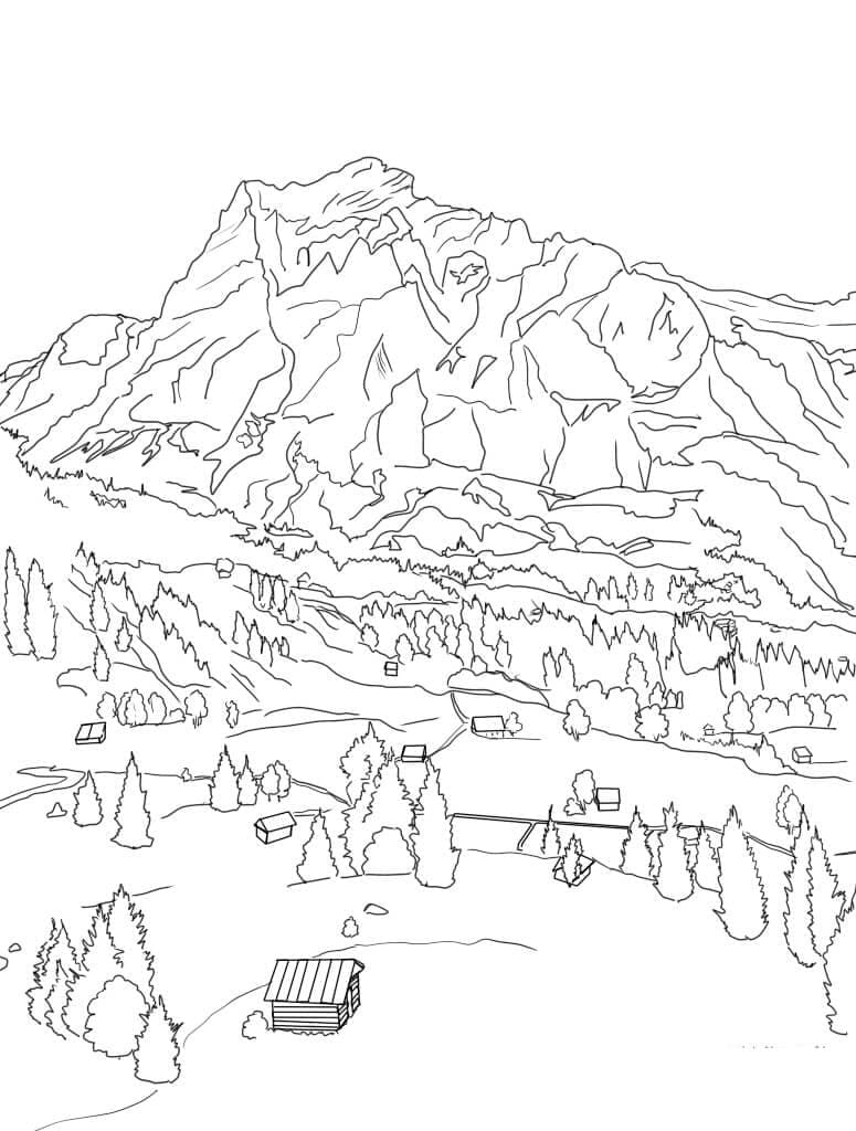 Coloring page: Switzerland (Geography and Places) #183876 - Free Printable Coloring Pages