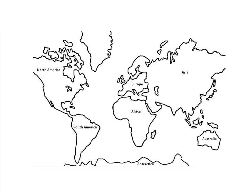Coloring page: World Map (Geography and Places) #179908 - Free Printable Coloring Pages