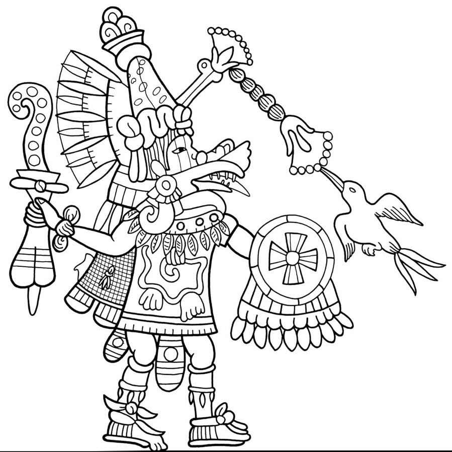 Aztec Mythology 111539 (Gods and Goddesses) Free Printable Coloring