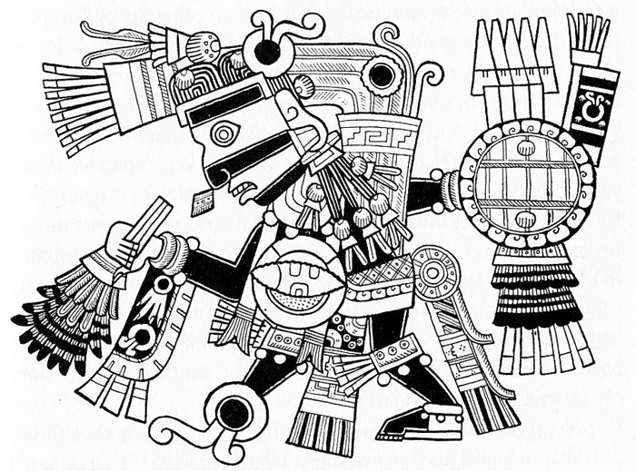 Coloring page: Aztec Mythology (Gods and Goddesses) #111587 - Free Printable Coloring Pages