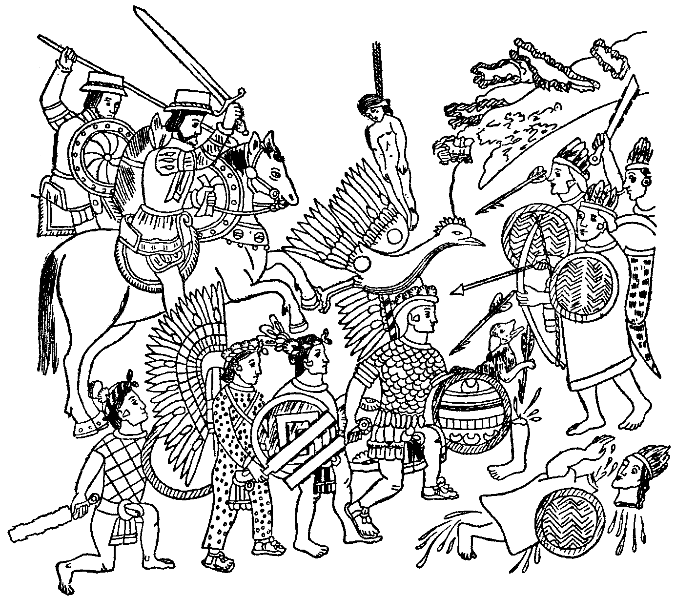 Coloring page: Aztec Mythology (Gods and Goddesses) #111596 - Free Printable Coloring Pages