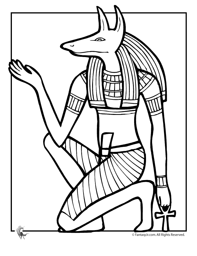 Coloring page: Egyptian Mythology (Gods and Goddesses) #111147 - Free Printable Coloring Pages