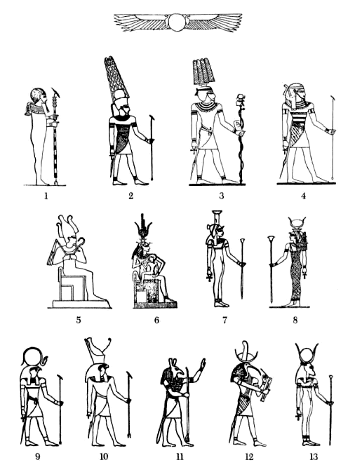 Drawings Egyptian Mythology Gods And Goddesses Printable Coloring Pages