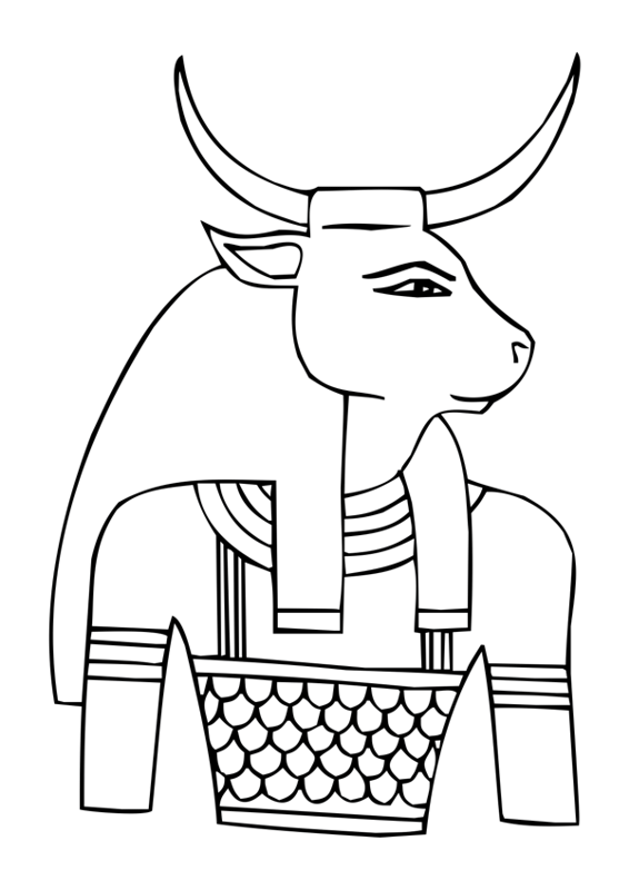 Coloring page: Egyptian Mythology (Gods and Goddesses) #111190 - Printable coloring pages