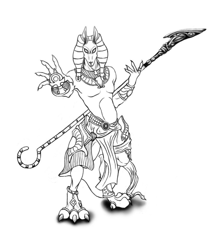Egyptian God Amen coloring page | Free Printable Coloring Pages