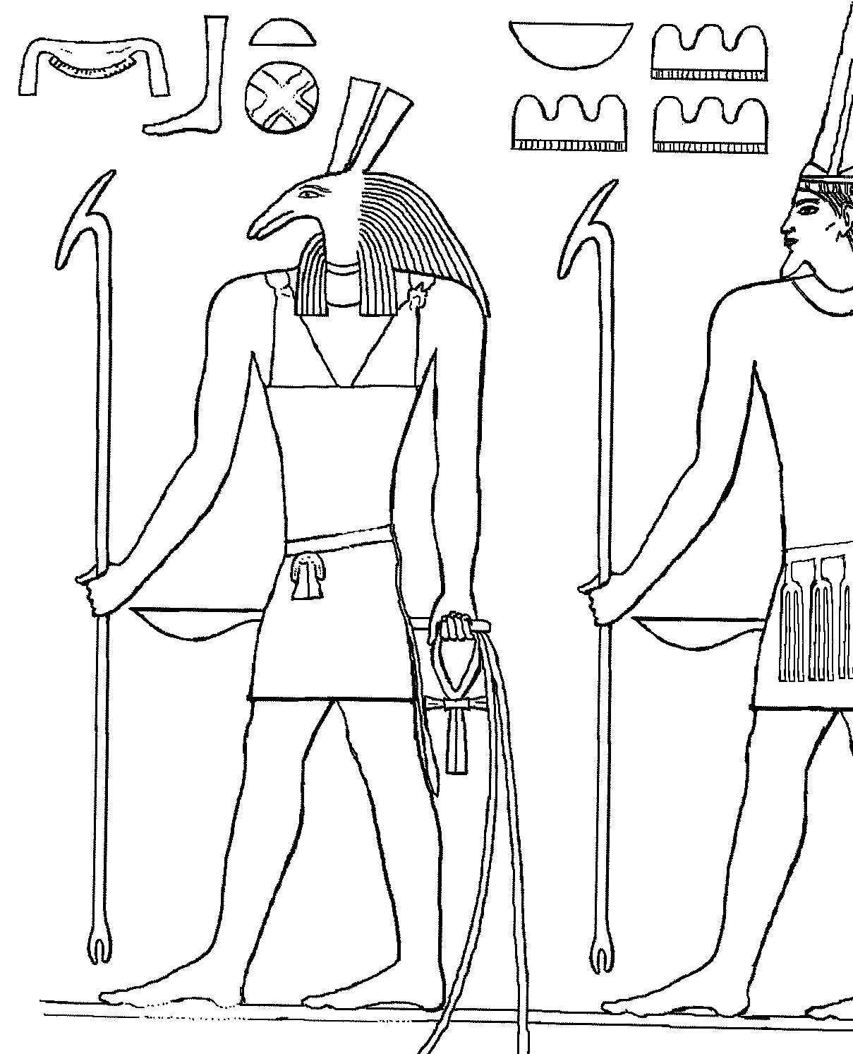 Coloring page: Egyptian Mythology (Gods and Goddesses) #111254 - Printable coloring pages