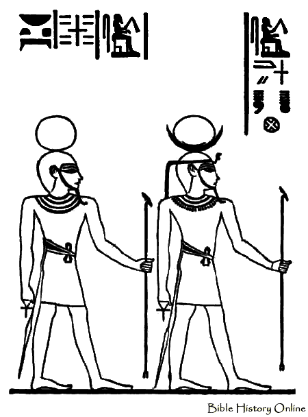Coloring page: Egyptian Mythology (Gods and Goddesses) #111256 - Free Printable Coloring Pages