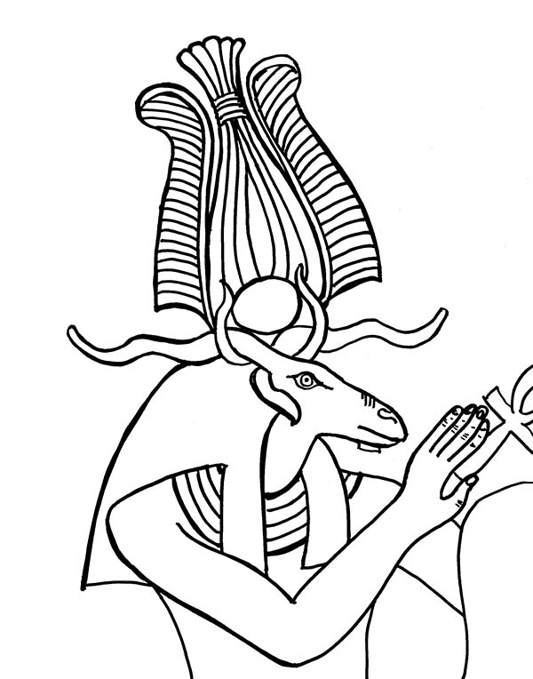 Coloring page: Egyptian Mythology (Gods and Goddesses) #111373 - Free Printable Coloring Pages