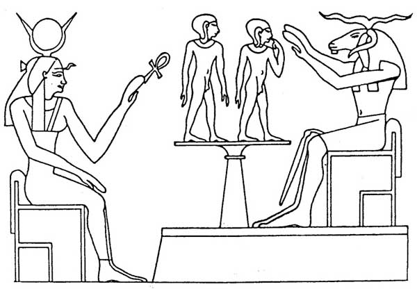 Coloring page: Egyptian Mythology (Gods and Goddesses) #111403 - Free Printable Coloring Pages