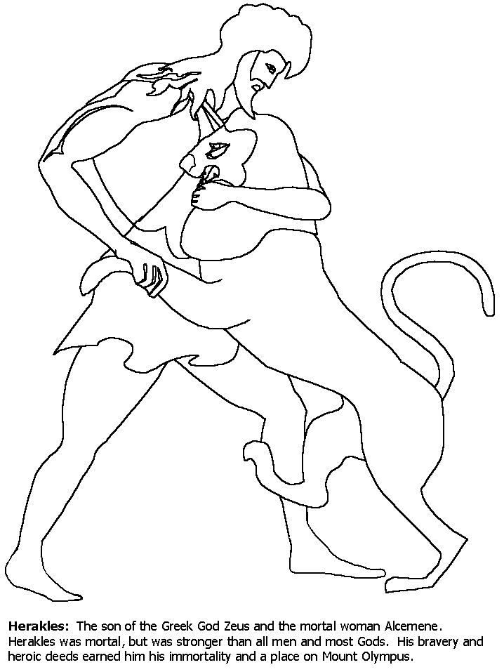 Coloring page: Greek Mythology (Gods and Goddesses) #109662 - Free Printable Coloring Pages