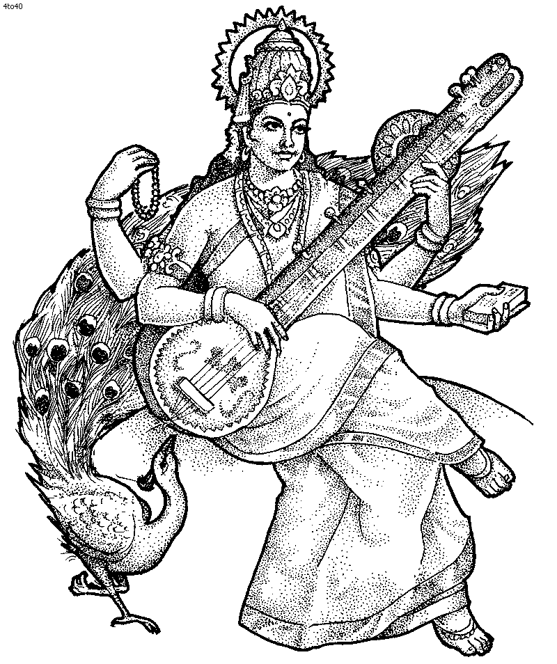 Coloring page: Hindu Mythology (Gods and Goddesses) #109220 - Free Printable Coloring Pages