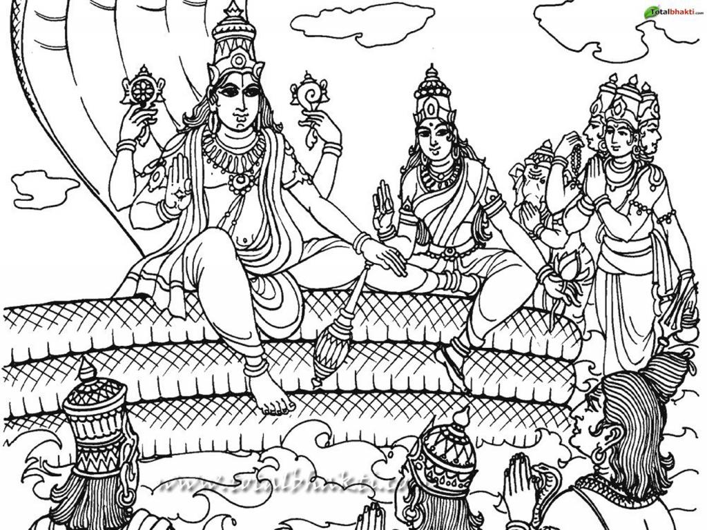 Coloring page: Hindu Mythology (Gods and Goddesses) #109221 - Free Printable Coloring Pages