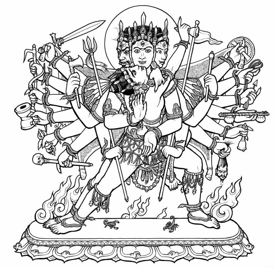 Coloring page: Hindu Mythology (Gods and Goddesses) #109231 - Free Printable Coloring Pages