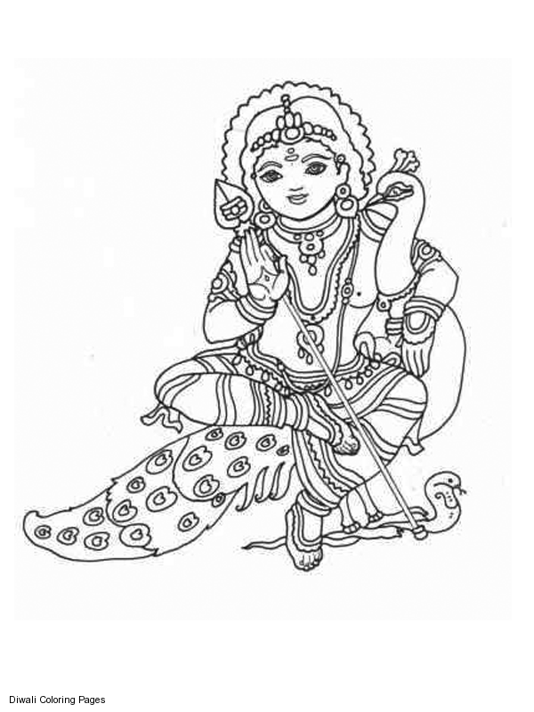 Coloring page: Hindu Mythology (Gods and Goddesses) #109256 - Free Printable Coloring Pages