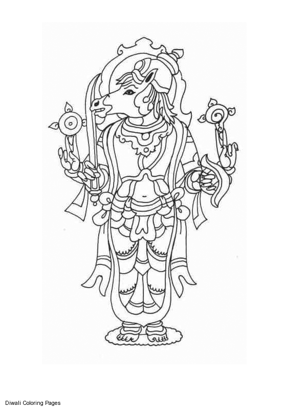 Coloring page: Hindu Mythology (Gods and Goddesses) #109258 - Printable coloring pages