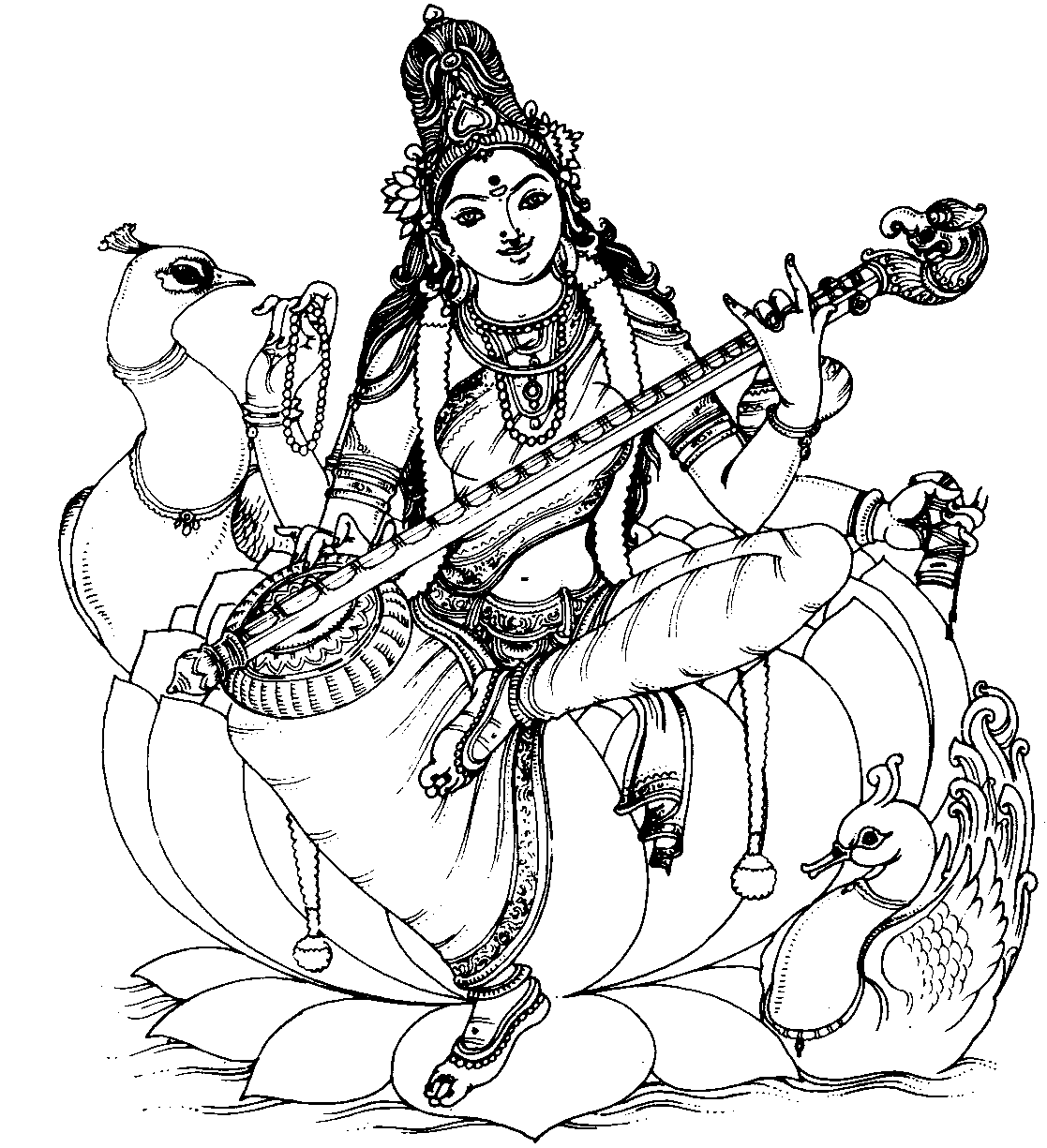Coloring page: Hindu Mythology (Gods and Goddesses) #109261 - Printable coloring pages